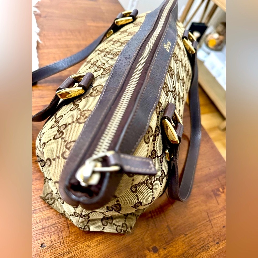 Gucci Brown Monogram Canvas Tote - Picture 5 of 14